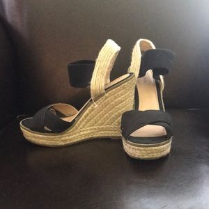 Black and Tan platform Sandal